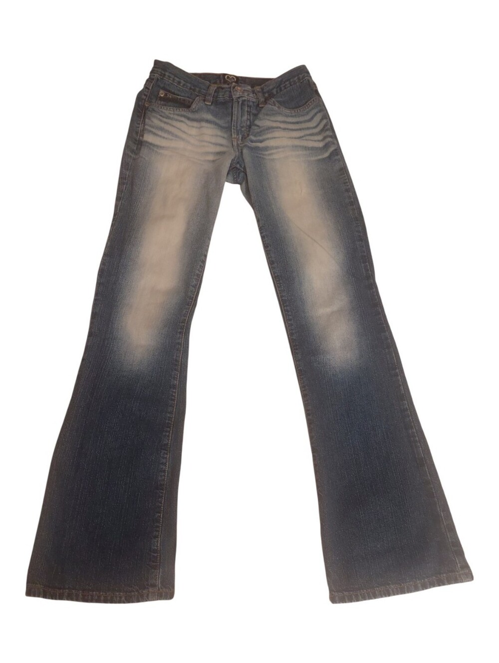 XOXO Y2K Vintage Faded Wash Low-Rise Bootcut Denim Jeans